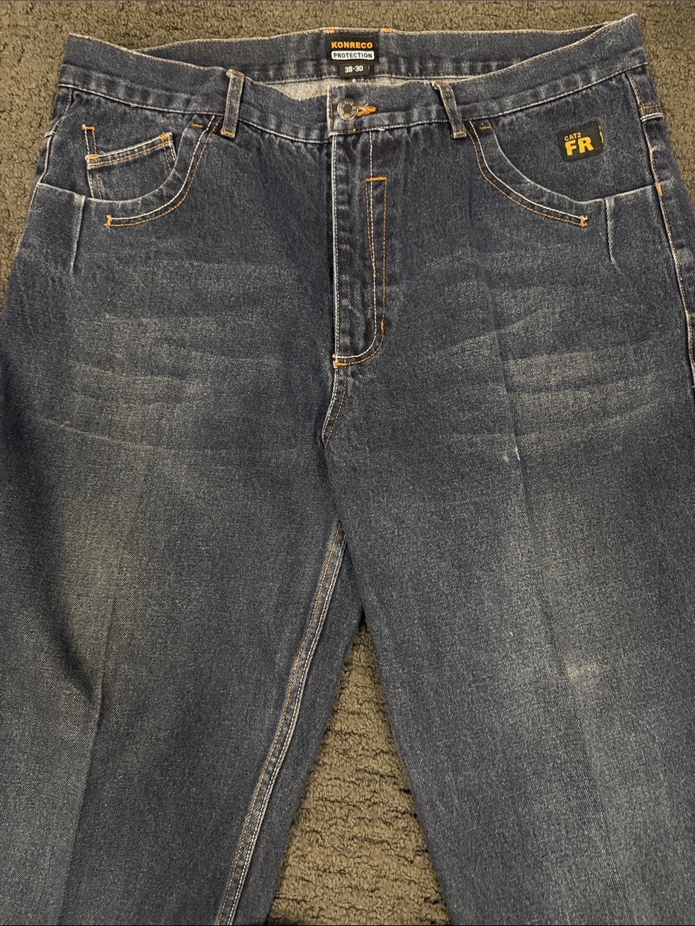 Men's Straight Fit FR Jeans in Dark Blue by